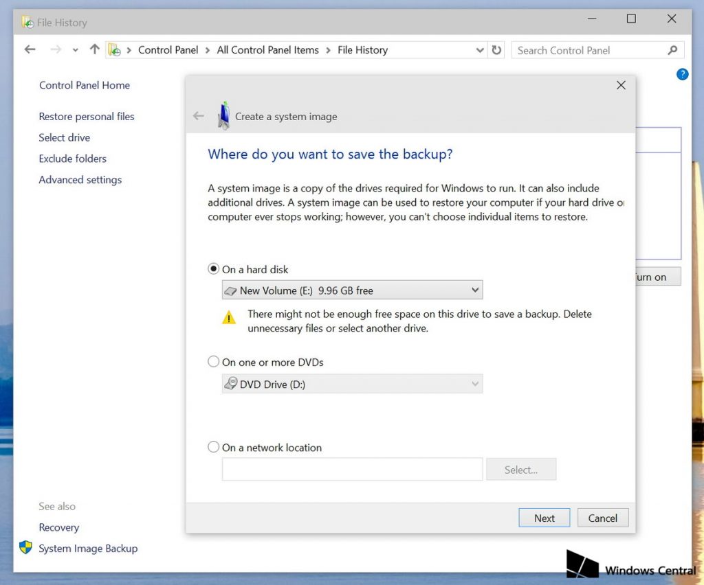 Windows 10 PC Backup