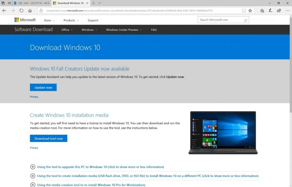 Windows 10 Fall Creators Update 1
