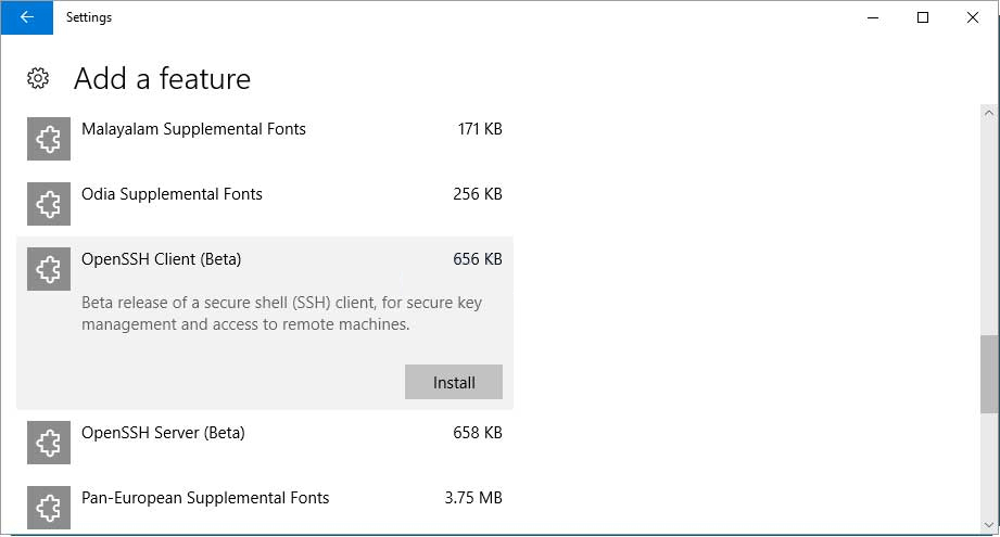 How to Enable the Built-In Windows 10 OpenSSH Client