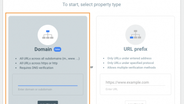 verify domain property using DNS